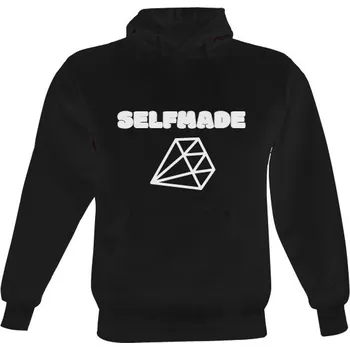 Pánská mikina Pánská mikina s kapucí s potiskem SelfMade mikina černá pánské