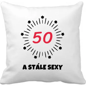 Dekorativní polštářek Fenomeno Polštářek - A stále sexy - červeně Volba věku: 55