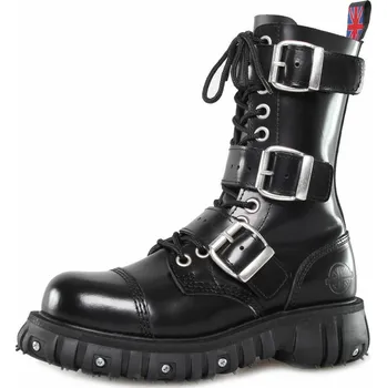 Pánská zimní obuv boty kožené unisex - Polido Black - NEVERMIND - 1411203B_PolidoBlack