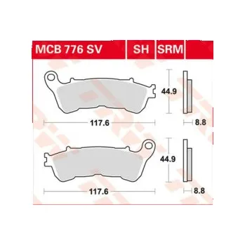 Brzdové destičky HONDA XL 700 V Transalp 08-13 (TRW přední)