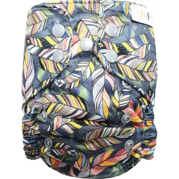 Plenkové kalhoty Breberky BIO Bambusová kapsová plenka (S) - Indiánská pírka PAT