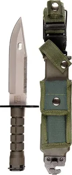 Bojový nůž 101INC Bajonet s pouzdrem US M9 zelený