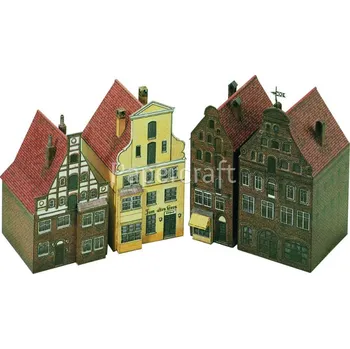 Papírový model Papírový model - Čtyři domy z Lüneburgu II (662) - 107000044