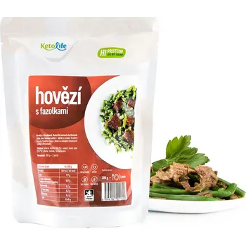 Keto dieta KetoLife Low Carb hovězí s fazolkami 300 g