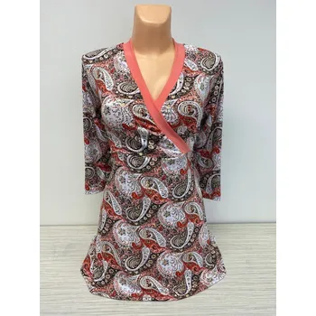 Dámská tunika Tunika halenka ALŽBĚTA, Barva Oranžová, Velikost 38 - na zakázku, Materiál 96% Viskoza 4% Lycra