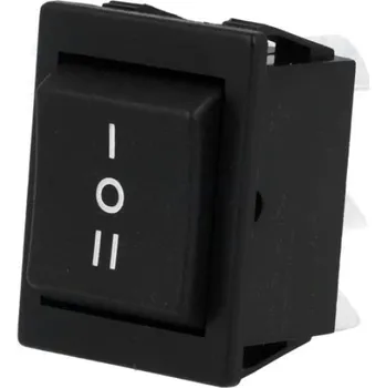 vypínač Vypínač kolébkový BULGIN AE-C1572ALBBO černý (ON)-OFF-(ON)