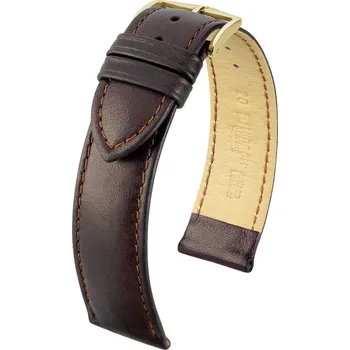 Řemínek na hodinky Kožený řemínek Hirsch Merino L 01206010-1, hnědý, ovčí kůže, délka L, Quick Release