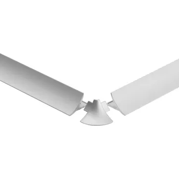 Stavební profil VP6 vnější růžek k liště T-COVE, hliník elox stříbro lesk, 16 mm, 2 ks