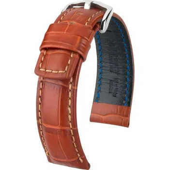 Módní doplněk Kožený řemínek Hirsch Grand Duke L 02528070-2, hnědý, teletina, délka L, Quick Release