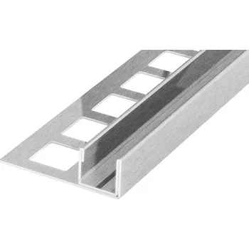Stavební profil KP7/1 profil pro vsazení skla ACARA, nerez V2A kartáč, 13 mm, 1 m