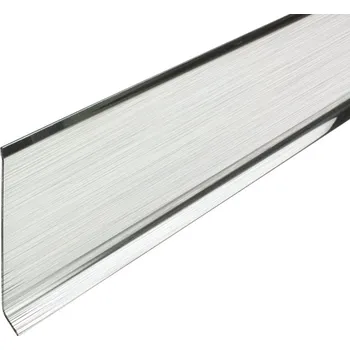 Stavební profil AP39 soklová lišta na nalepení STANDARD ACARA, nerez V2A kartáč, 60 mm, 2 m