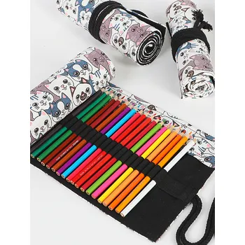 Penál Rolovací pouzdro na 24 popisovačů - kočky