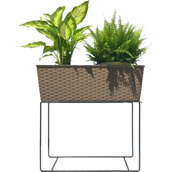 Stojan na květiny UVAX Kovový stojan na květiny KVÁDR černý, velikost M/2