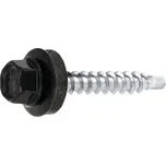 Samořezný střešní farmářský šroub KLIMAS 4,8 x 25 mm RAL 9005 černý s podložkou EPDM (250 ks/bal)