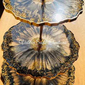 Just4youonlineUK Silikonový dortový podnos Achát kulatý - Etažér