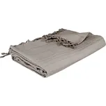 Atmosphera Bavlněný přehoz na postel nebo pohovku, tmavě béžová barva, 157 x 220