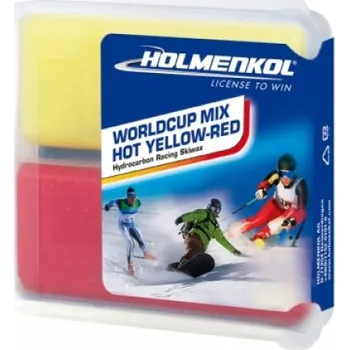 Lyžařský vosk vosk Holmenkol Wordcup Mix Hot, red/rellow, 2x 35g 111055