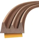 Těsnění oken a dveří profil "E" 9x4.0mm, hnědé