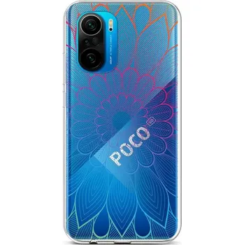 Pouzdro na mobilní telefon Kryt Xiaomi Poco F3 silikon Rainbow Mandala (obal neboli pouzdro na Xiaomi Poco F3)