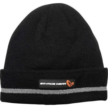 Čepice Savage Gear Čepice Refles Beanie One Size Black Reflex