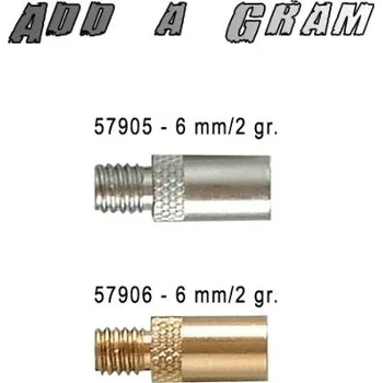 Příslušenství pro šipky Bull´s závaží ADD A GRAM 6mm/2gr. stříbrné 57905 (stříbrné)
