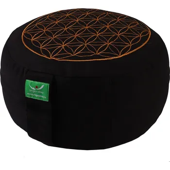 Meditační polštář Flower of life černý
