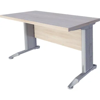 Psací stůl Stůl pracovní s kovovým rámem dub sonoma/šedá ADAM
