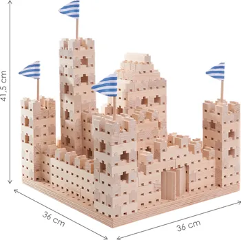 ostatní stavebnice Dřevěná stavebnice Buko – Velký hrad, 542 dílů
