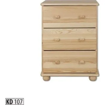 Nábytek Drewmax Komoda KD107 masiv (Barva dřeva: Ořech)