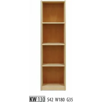 Knihovna Drewmax Knihovna KW130 masiv (Barva dřeva: Ořech)