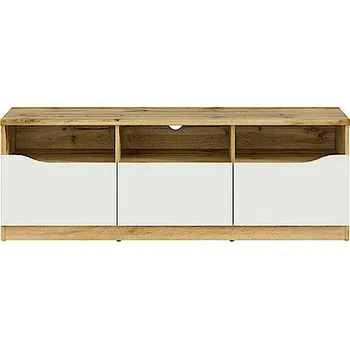 Televizní stolek Brwcz NUIS RTV3S dub wotan/bílý lesk