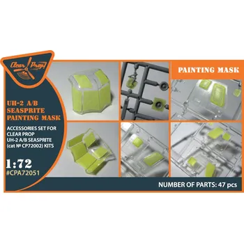 Plastikový model Clear Prop models 1/72 UH-2 A/B SEASPRITE for CP kit painting mask "yellow kabuki paper"