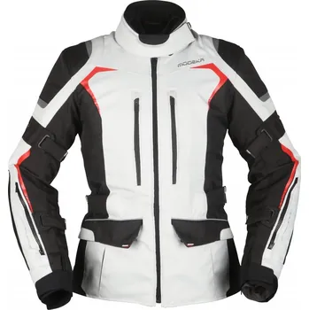 Moto bunda dámská moto bunda MODEKA ELAYA LADY černá/šedá/červená Velikost: 40