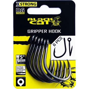 Rybářský háček Black Cat sumcový háček Gripper Hook DG 6ks háčky vel.: 2/0