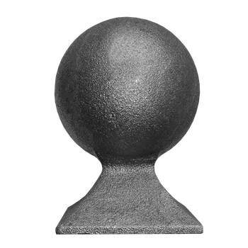 Zábradlí Koule ozdobná, L-128mm, podstavec 80x80mm, dutá