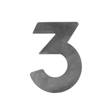 Číslo domovní 3, 120x80x3mm hladké, bez povrchové úpravy