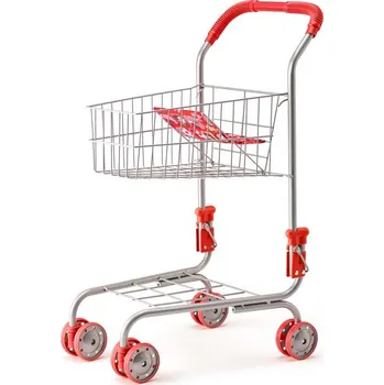 Hra na obchod Woody Nákupní kovový vozík červený