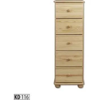 Nábytek Drewmax Komoda KD116 masiv (Barva dřeva: Dub)