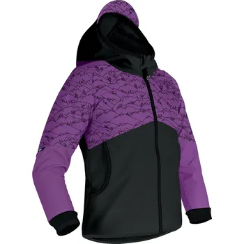 Chlapecká bunda Unuo Unuo, Dětská softshellová bunda s fleecem Street, Ostružinová, Hory holka /116