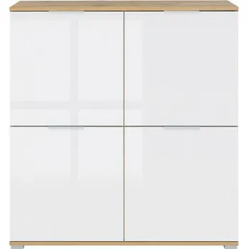 Komoda Brwcz ZELE KOM4D dub wotan/bílý lesk