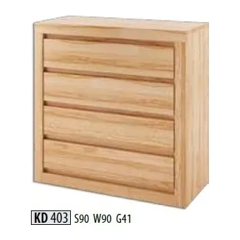 Nábytek Drewmax Komoda KD403 masiv buk (Barva dřeva: Buk bělený)