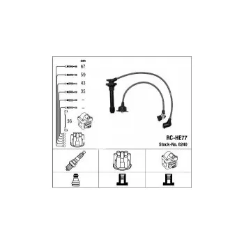 Zapalovací kabel Sada kabelů pro zapalování NGK RC-HE77 - HONDA