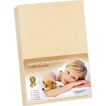 Prostěradlo Bellatex Prostěradlo jersey s elastanem 180x200 cm béžová