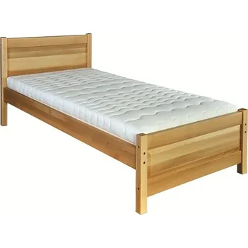 Drewmax Dřevěná postel 90x200 buk LK120 (Barva dřeva: Cherry)