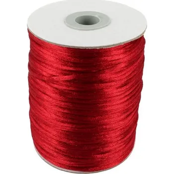 Příze Saténová šňůra Ø2 mm, barva Červená tmavá (191759)