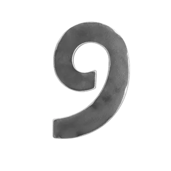 Číslo domovní 9, 120x80x3mm hladké, bez povrchové úpravy