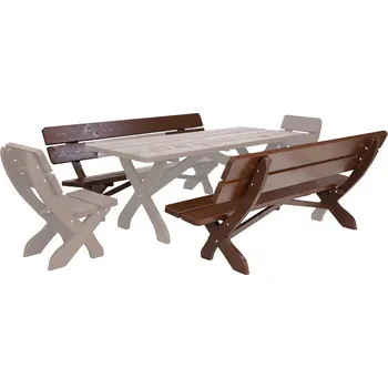 Drewmax Zahradní lavice MO112 (Barva dřeva: surové dřevo)