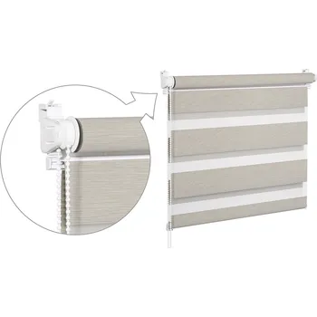 Roleta ZEBRA-SHOP Roleta DEN A NOC / MINI / ZATEMŇUJÍCÍ / KRÉMOVÝ MELÍR 2 / BH 2903 Barva mechanizmu: bílá, Výška: 150, Šířka: 40