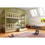 Vomaks Patrová postel PP 007 KOMPLET, Rozměr : 200 cm x 90 cm , Povrchová úprava : moření dub