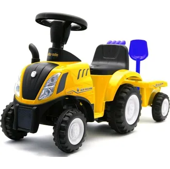Odrážedlo Baby Mix New Holland Traktor s vlečkou a nářadím